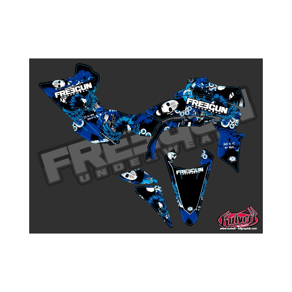 Kit D Co Quad Freegun Yamaha Yfz R Bleu