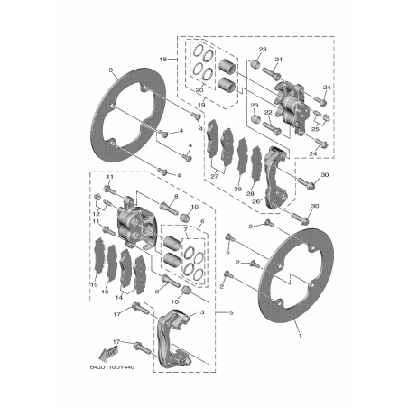 REAR BRAKE CALIPER